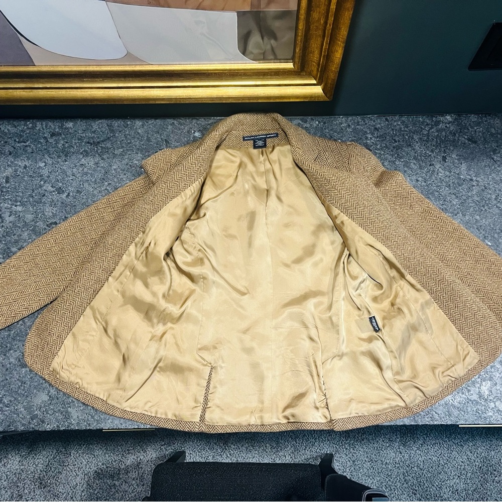 Ralph Lauren Blazer Jacket Brown Size 6 - Picture 7 of 12